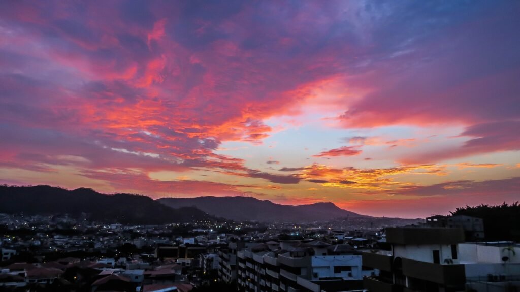 sunset ecuador